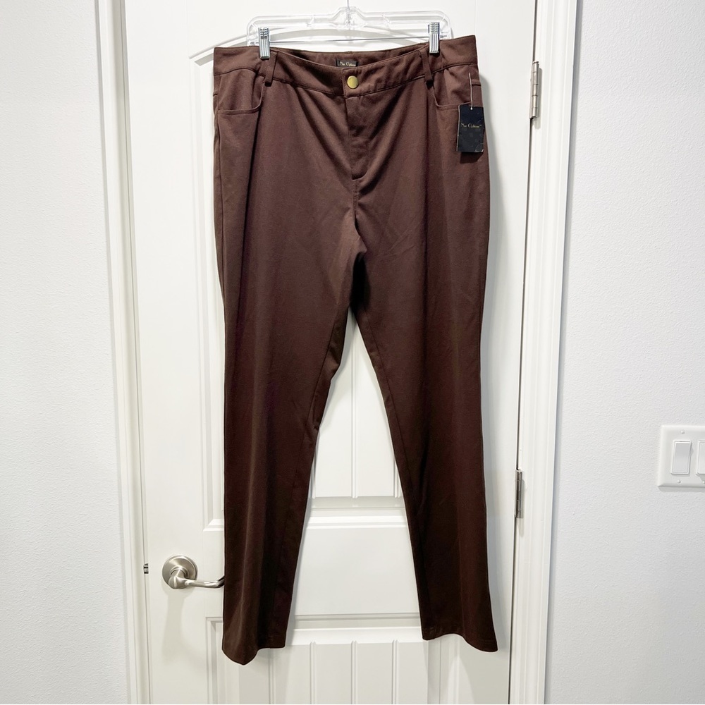 Nue Options Women's Missy Size 18 Pants Brown NWT